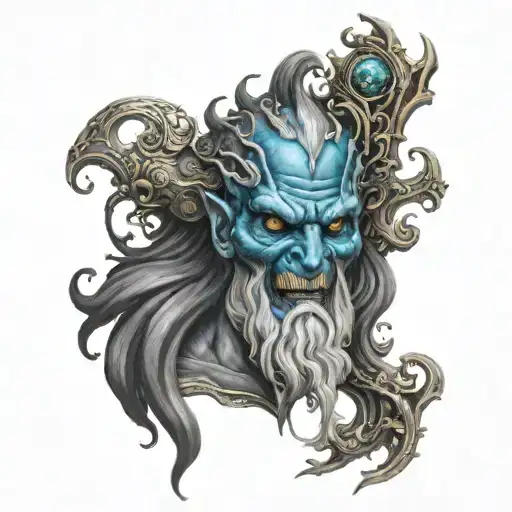 hades colored tattoo tattoo design idea