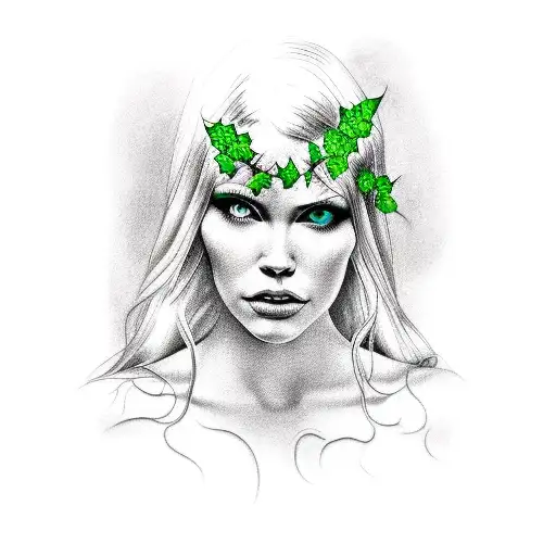 poison ivy tattoo design idea