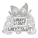 text saying Lukey's lil slut tattoo design idea