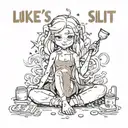 text saying Lukey's lil slut tattoo design idea
