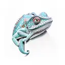 chameleon  tattoo design idea