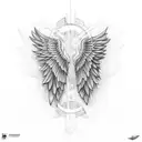 Hermes Wings leg tattoo  tattoo design idea