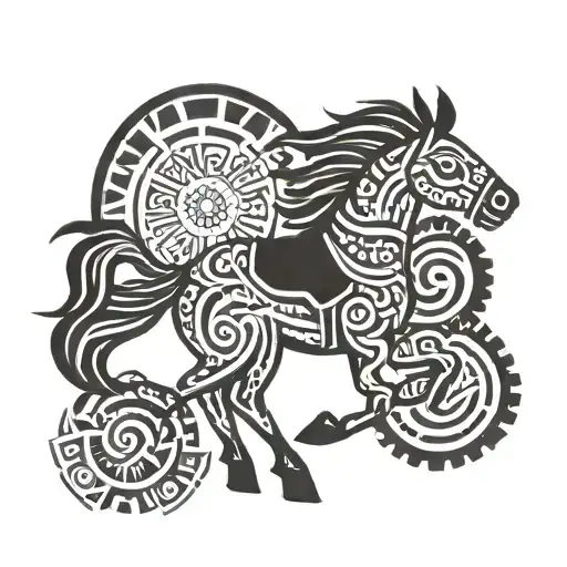 mexico, horse, mariachi tattoo design idea