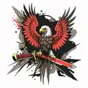 poland eagle sword tattoo design idea