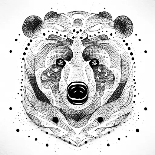 Bear tattoo design idea