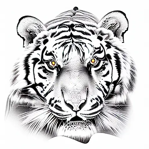 full body of a tiger tattoo design idea