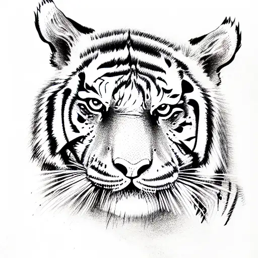 Tiger tattoo design idea
