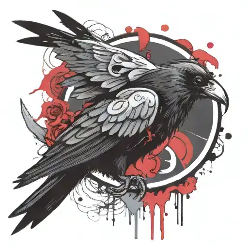 itachis  crow with sharingan eye   tattoo design idea