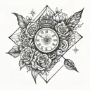 A tattoo design representing the balance between workaholic tendencies and taking time for self-love and relaxation tattoo design idea