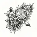 A tattoo design representing the balance between workaholic tendencies and taking time for self-love and relaxation tattoo design idea