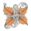 infinity sign, maple leaf, WV symbol intertwined tattoo design idea