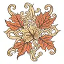 infinity sign, maple leaf, WV symbol intertwined tattoo design idea