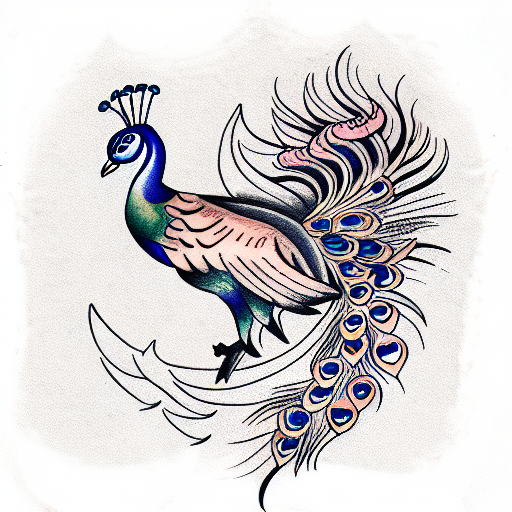 Peacock tattoo design idea