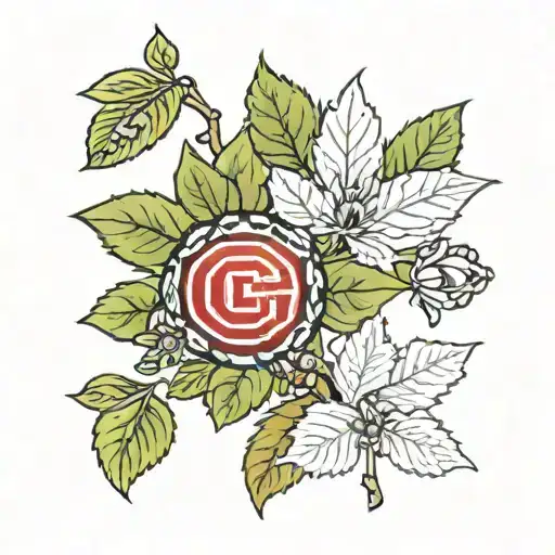 north carolina florida ohio state buckeye leafs tattoo design idea