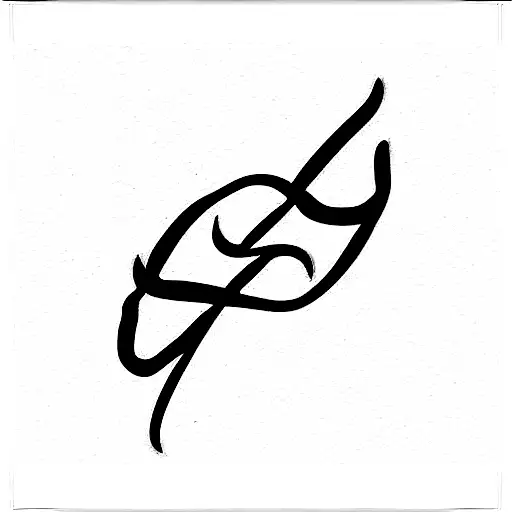 letras fusionadas "l" y "z" tattoo design idea