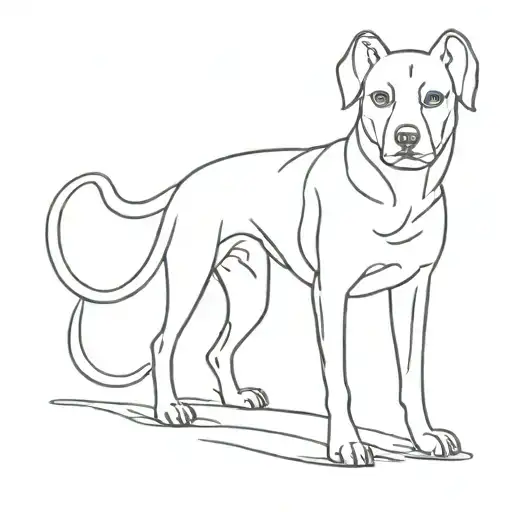 roter hund aus patrick and friends tattoo design idea