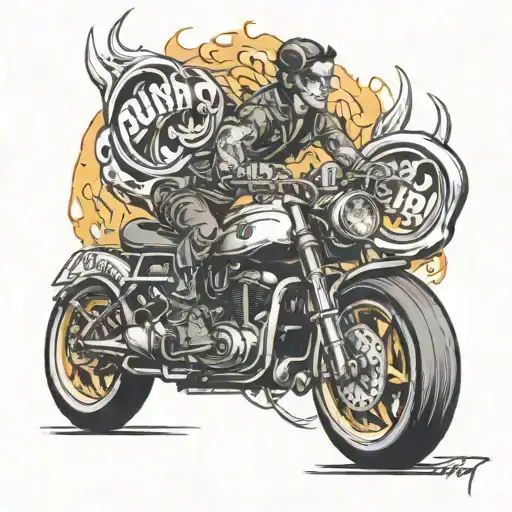 Burn rubber not your soul with something in the back ground and around it  tattoo design idea