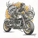 Burn rubber not your soul with something in the back ground and around it  tattoo design idea
