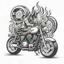 Burn rubber not your soul with something in the back ground and around it  tattoo design idea