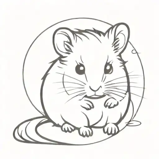 Syrian hamster tattoo design idea