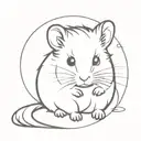 Syrian hamster tattoo design idea