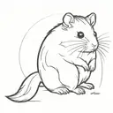 Syrian hamster tattoo design idea