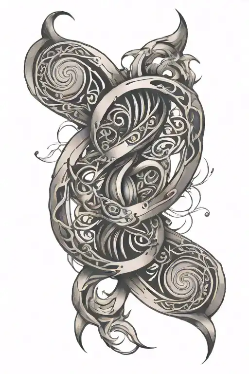 Matching tattoo for brothers with strong bond DNA helix showing strong love and bond that can't be broken tattoo design idea