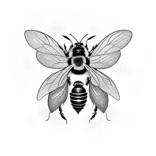 bumble bee on sternum tattoo design idea