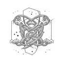 Rap lyrics intertwined with biblical verses tattoo design idea