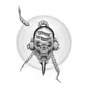 Rap lyrics intertwined with biblical verses tattoo design idea