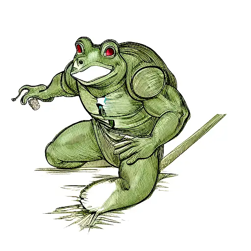 Guts from Berserk if he was a frog tattoo design idea