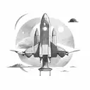 spaceship interior tattoo design idea