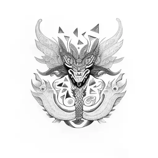 AJOLOTE QUETZALCOATL tattoo design idea
