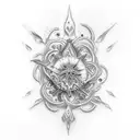 Diosa Astrea  tattoo design idea