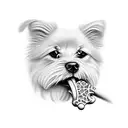 dog bone tattoo design idea