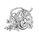 grape vine, Budweiser can tattoo design idea