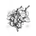 grape vine, Budweiser can tattoo design idea