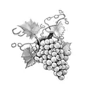 grape vine, Budweiser can tattoo design idea