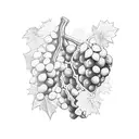 grape vine, Budweiser can tattoo design idea