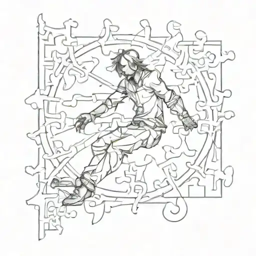 jigsaw falling into place tattoo design idea
