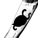 cat vs turtle tattoo design idea