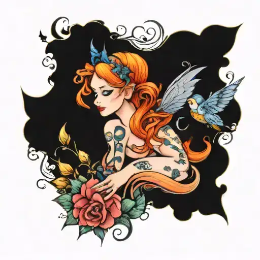 fairy tale tattoo design idea