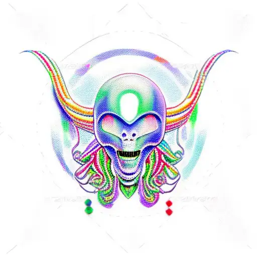 alien sketch rasta head peace sign tattoo design idea