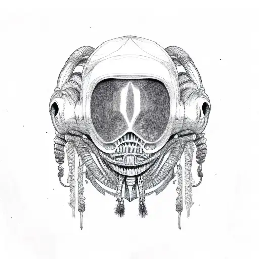 alien rasta head tattoo design idea