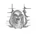 alien rasta head tattoo design idea