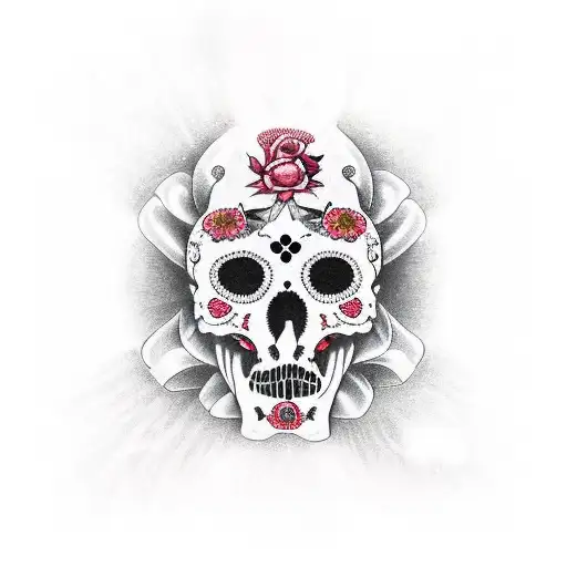 muerte de gwen,sangre por sangre, chicanos y santa muerte  tattoo design idea