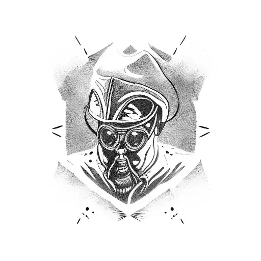 John Wayne riding a comet tattoo design idea