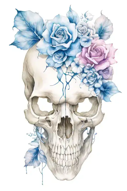animal skull tattoo design idea