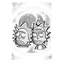 rick and morty looking the galaxy tattoo design idea