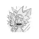 rick and morty tattoo design idea